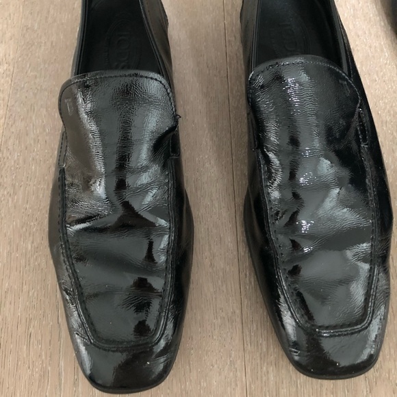 Tod's Other - Tod's Black Patent Leather Slip-On Loafers
